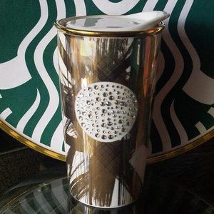 HTF 💎Rare Starbucks Swarovski 2014 Ceramic Cup NIB